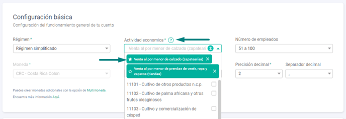 Actividad economica CRI
