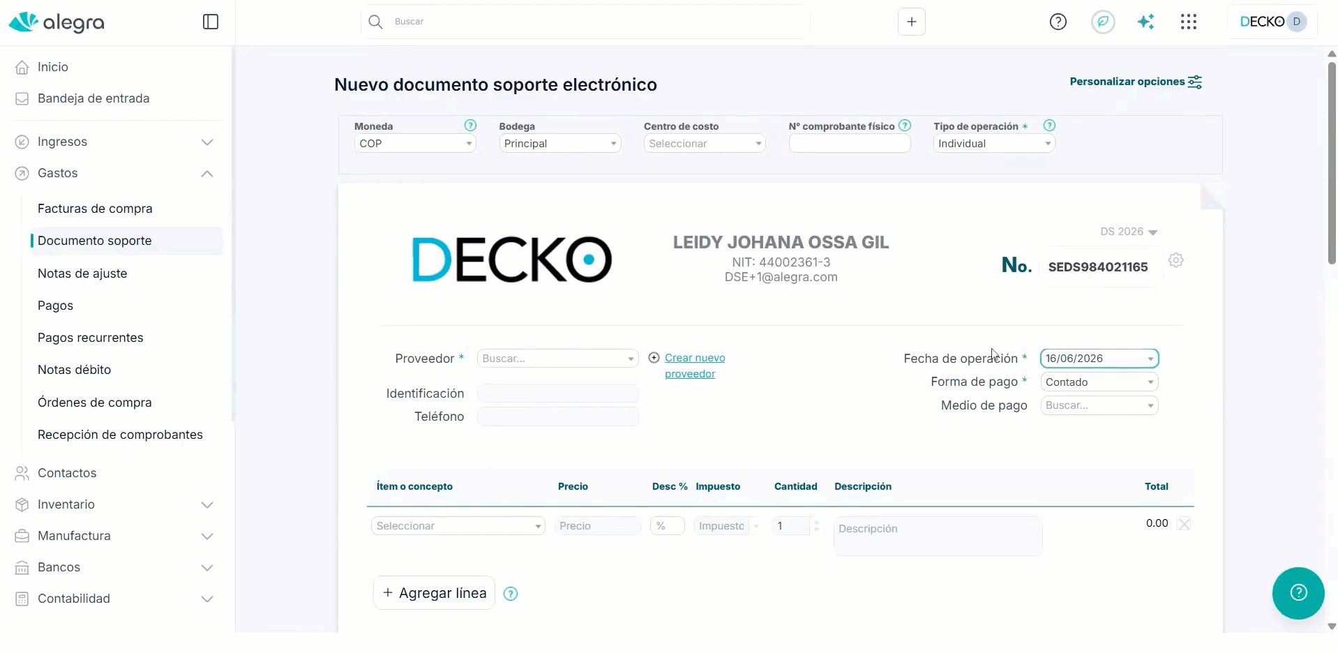 COL_AC_Fechas en DSE