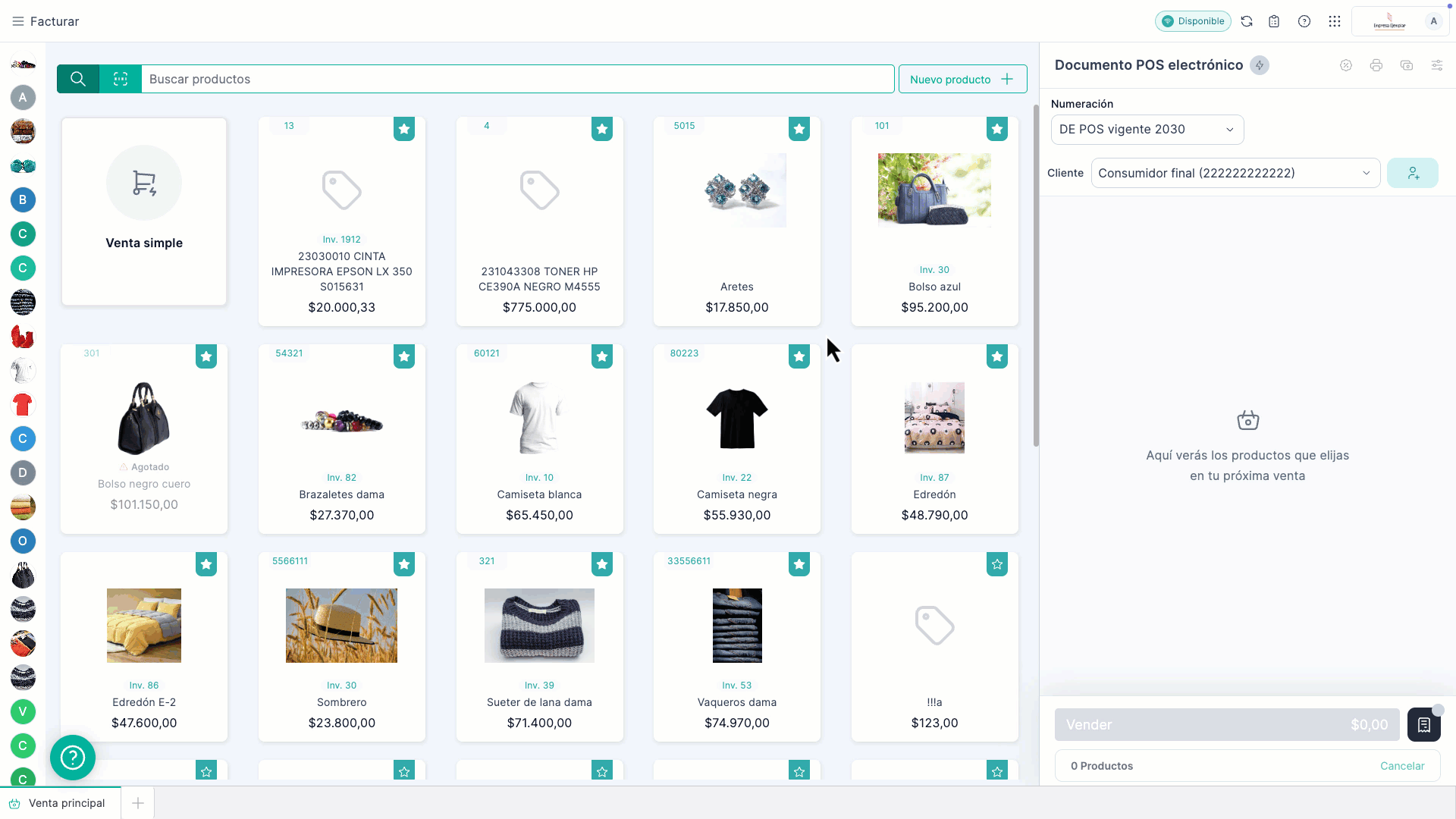 COL_POS_Nuevo Documentos POS electronico