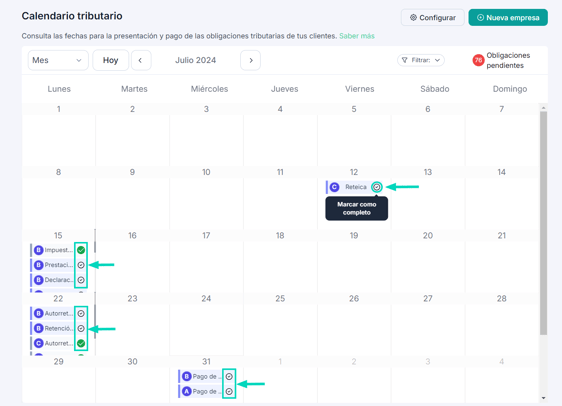 Calendario tributario - COL - 3