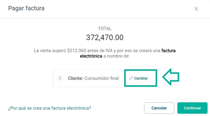 Cambiar de consumidor final en ventas mayores a 5 UVT