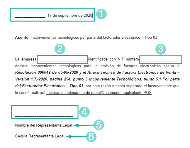 Carta contingencia