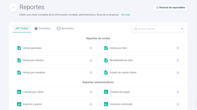 Contabilidad inteligente - CRI - Reportes
