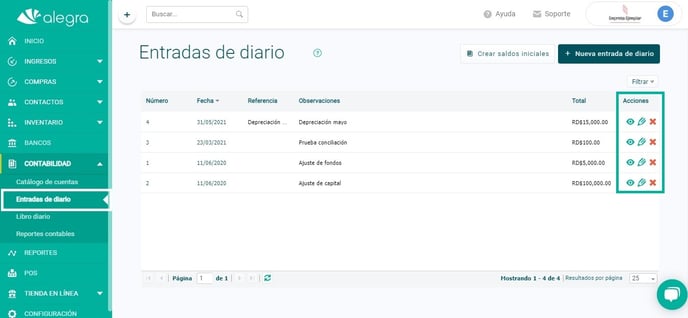 Entradas de diario
