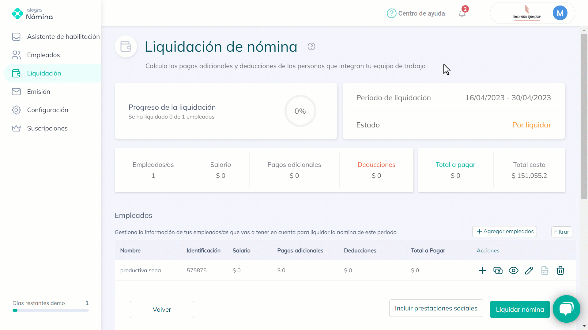 Pagos adicional Liquidación