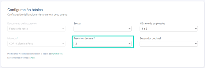 Precisión decimal 2