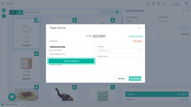 Wompi bancolombia qr