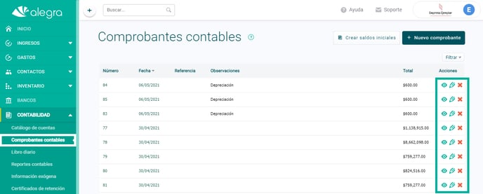 editar comprobantes contable ayuda alegras