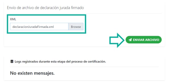 Enviar el archivo firmado con la declaración jurada a la DGII