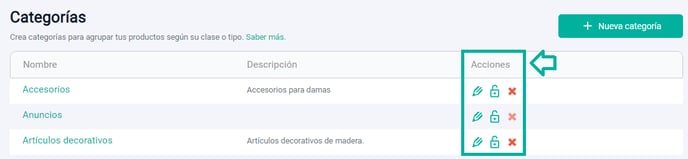 Categorías Alegra POS México