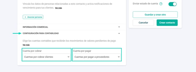 Contabilidad inteligente - COL - CXC CXP contactos