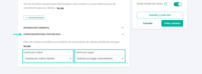 Contabilidad inteligente - COL - CXC CXP contactos
