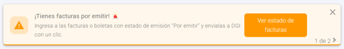 Notificación de facturas por emitir panamá