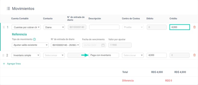 Saldos existentes - DOM - 2.1