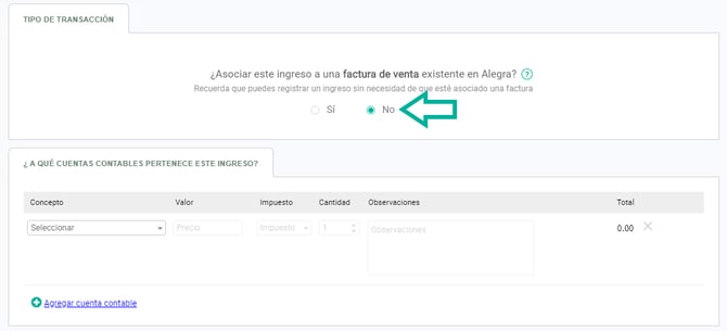ingreso no