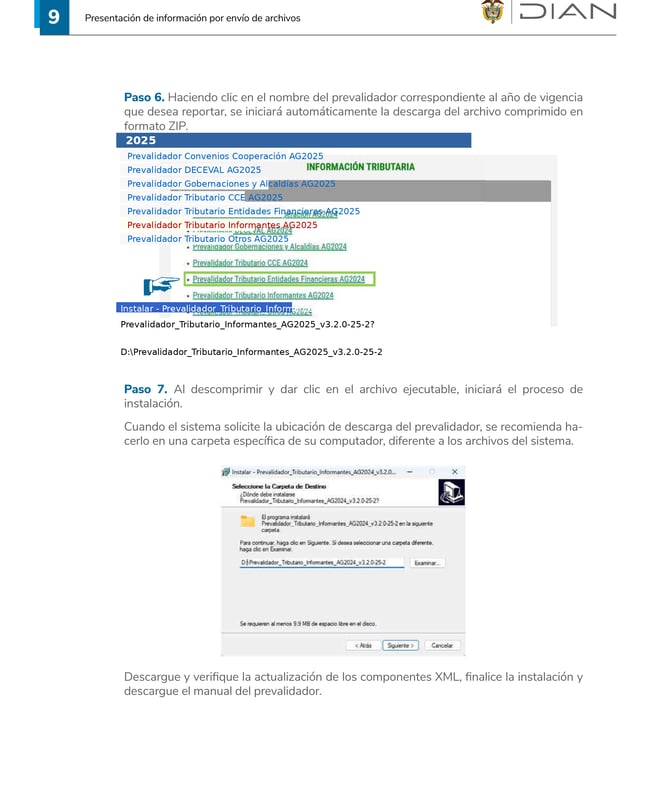 Prevalidadores AG2025 disponibles para descarga